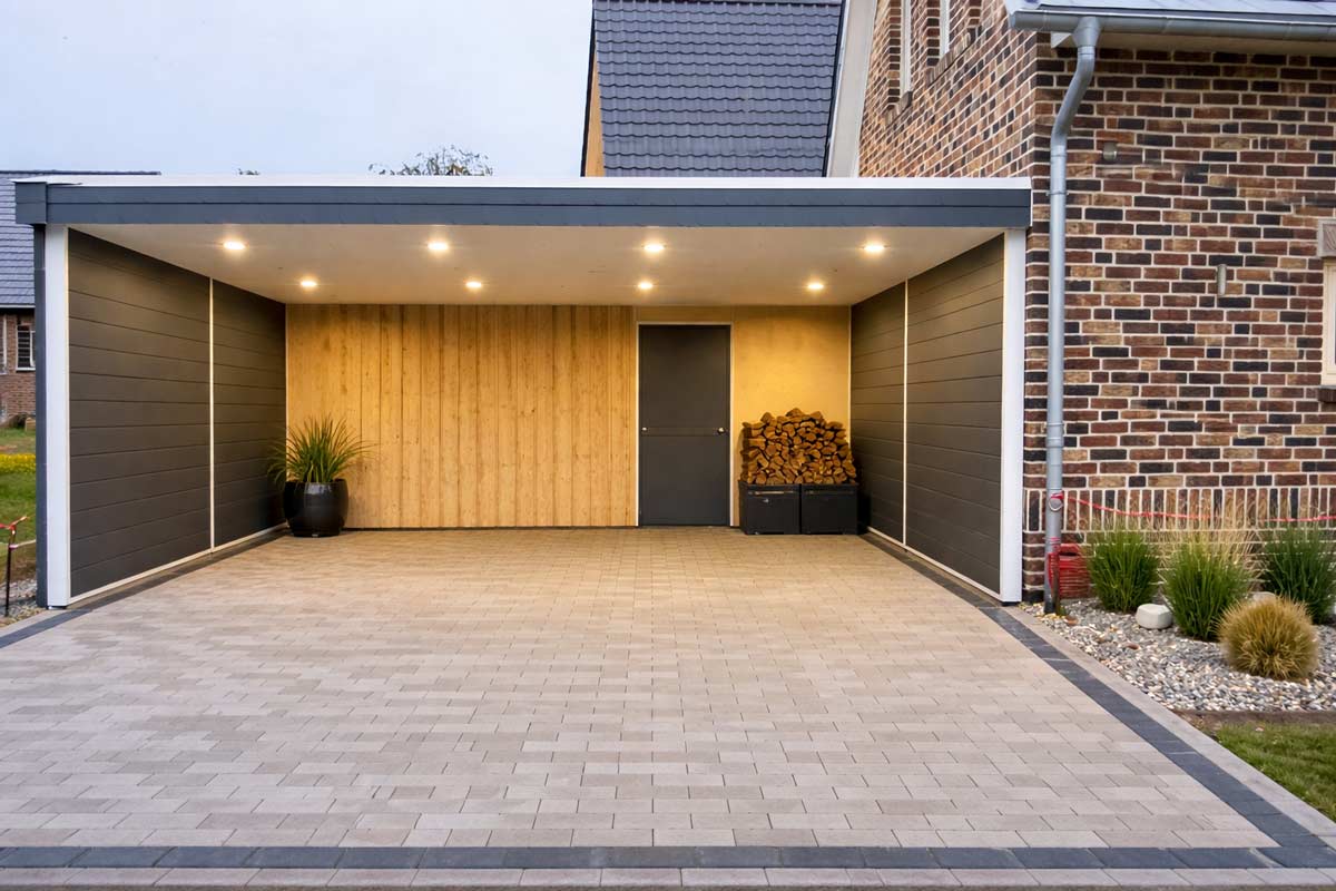 Referenz – Pflasterarbeiten an Carport-Einfahrt